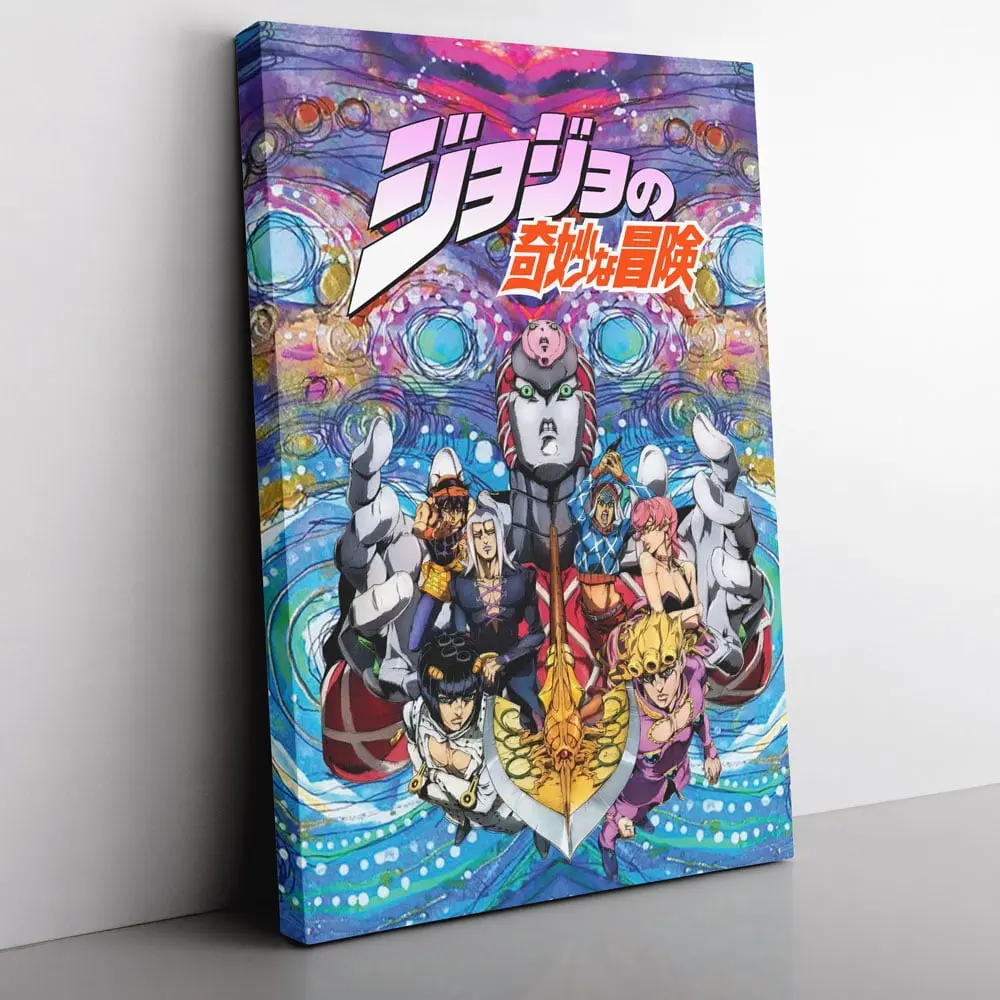 Trippy Golden Wind Squad Jojo’s Bizarre Adventure Canvas Print Wall Art Canvas Christmas Gift For Son Daughter