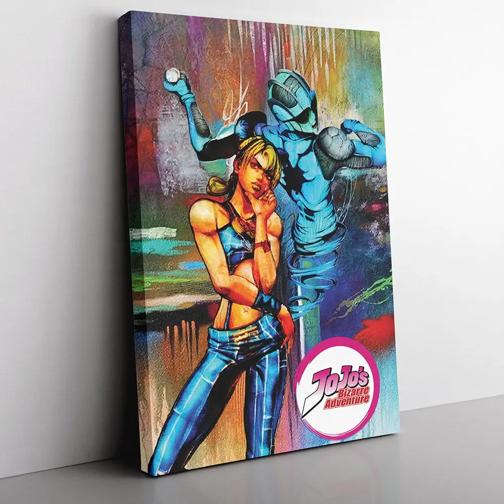 Trippy Jolyne Cujoh Stone Ocean Jojo’s Bizarre Adventure Canvas Print Wall Art Canvas Christmas Gift For Son Daughter