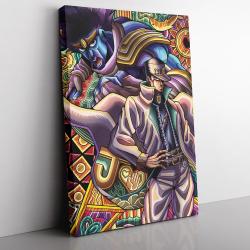 Trippy Jotaro Kujo JoJo’s Bizarre Adventure Canvas Print Wall Art Canvas Christmas Gift For Son Daughter