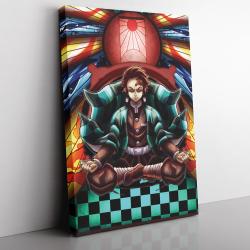 Trippy Kamado Tanjiro Demon Slayer Vertical Canvas Print Wall Art Canvas Christmas Gift For Son Daughter