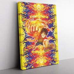 Trippy Luffy One Piece Canvas Print Wall Art Canvas Christmas Gift For Son Daughter