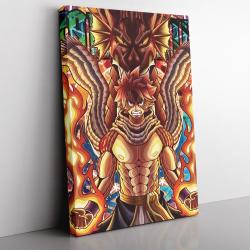 Trippy Natsu Dragneel x Igneel Fairy Tail Canvas Print Wall Art Canvas Christmas Gift For Son Daughter