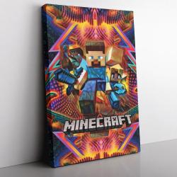 Trippy Power Minecraft Canvas Print Wall Art Canvas Christmas Gift For Son Daughter
