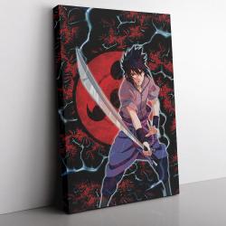 Trippy Sasuke Uchiha Naruto Canvas Print Wall Art Canvas Christmas Gift For Son Daughter