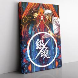 Trippy Shinsuke vs Gintoki Gintama Canvas Print Wall Art Canvas Christmas Gift For Son Daughter