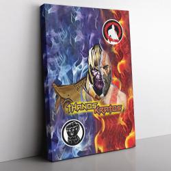 Trippy Thanos and Kratos Marvel Canvas Print Wall Art Canvas Christmas Gift For Son Daughter