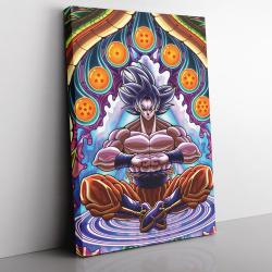 Trippy Ultra Instinct Goku Dragon Ball Super Vertical Canvas Print Wall Art Canvas Christmas Gift For Son Daughter