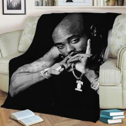 Tupac Amaru Shakur Rapper Fleece Throw Blanket Meaningful Gift For Halloween Christmas