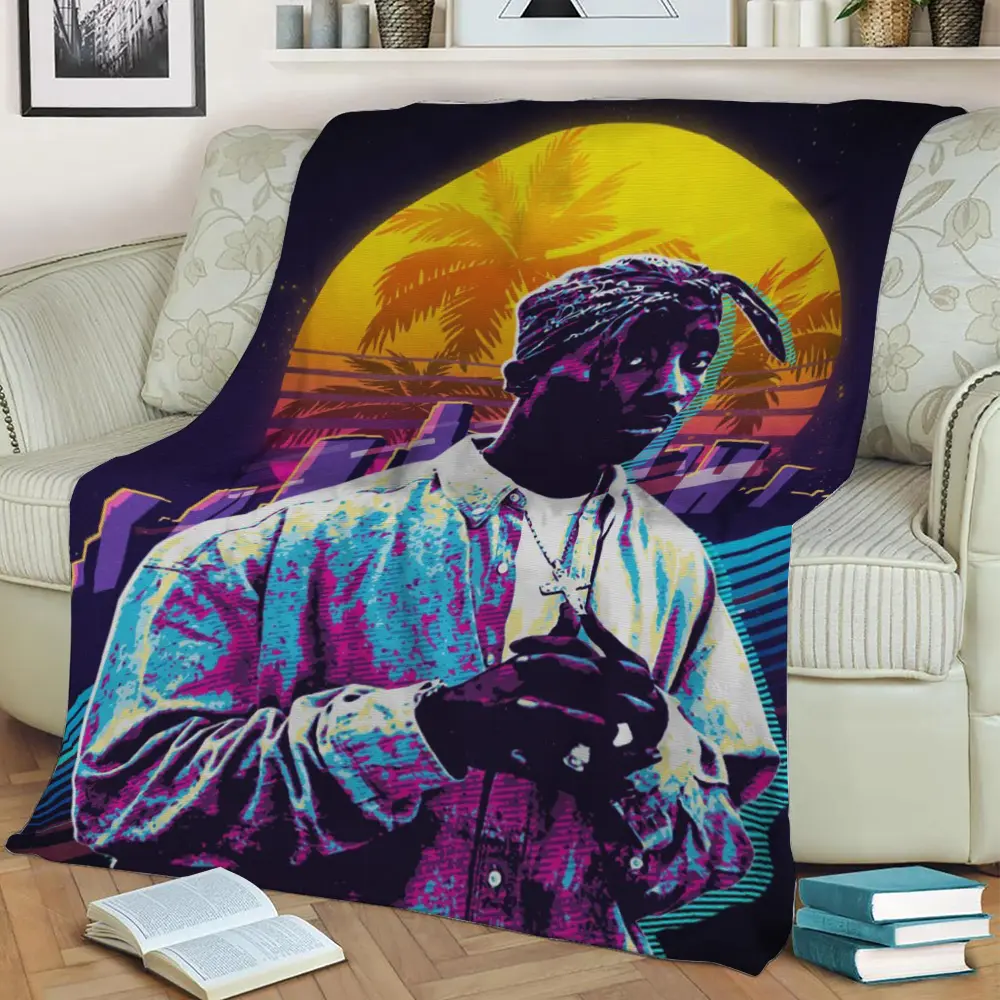 Tupac Shakur 80S Fleece Throw Blanket Meaningful Gift For Halloween Christmas