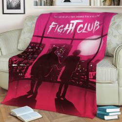 Tyler And Marla Art Print Fleece Throw Blanket Meaningful Gift For Halloween Christmas