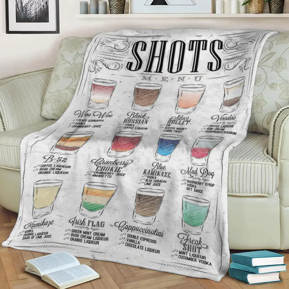 Types Of Shots Fleece Throw Blanket Meaningful Gift For Halloween Christmas