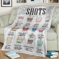 Types Of Shots Fleece Throw Blanket Meaningful Gift For Halloween Christmas