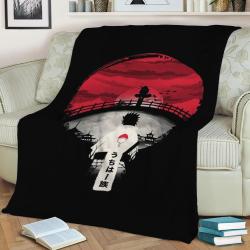 Uchiha Night Fleece Throw Blanket Meaningful Gift For Halloween Christmas