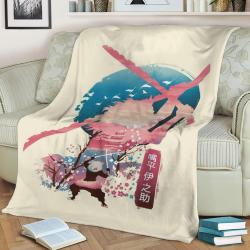 Ukiyo E Breath Of The Beas Fleece Throw Blanket Meaningful Gift For Halloween Christmas