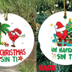 Un Verano Sin Ti Bad Bunny Heart Ornament 2022 Decoration Perfect And Unique Gifts For Family On Christmas