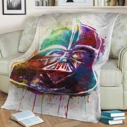 Vader Splashed Fleece Throw Blanket Meaningful Gift For Halloween Christmas