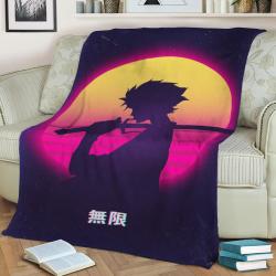 Vagabond In Retro Fleece Throw Blanket Meaningful Gift For Halloween Christmas