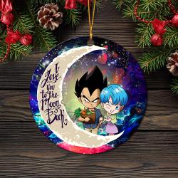 Vegeta And Bulma Dragon Ball Love You To The Moon Galaxy Mica Circle Ornament Perfect Gifts For Family On Christmas