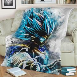 Vegeta Dbz Fleece Throw Blanket Meaningful Gift For Halloween Christmas