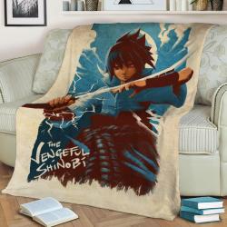 Vengeful Shinobi Fleece Throw Blanket Meaningful Gift For Halloween Christmas