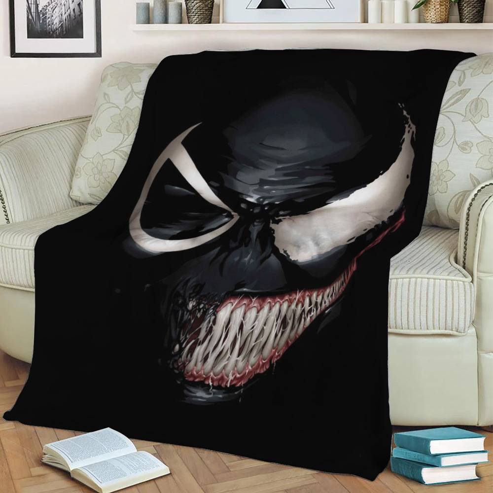 Venom Fleece Throw Blanket Meaningful Gift For Halloween Christmas