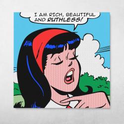 Rich, Beautiful and Ruthless Wall Art Canvas Meaning Gift For Birthday Christmas