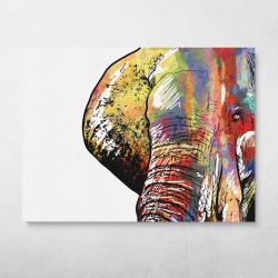 Vibrant Elephant Wall Art Canvas Meaning Gift For Birthday Christmas