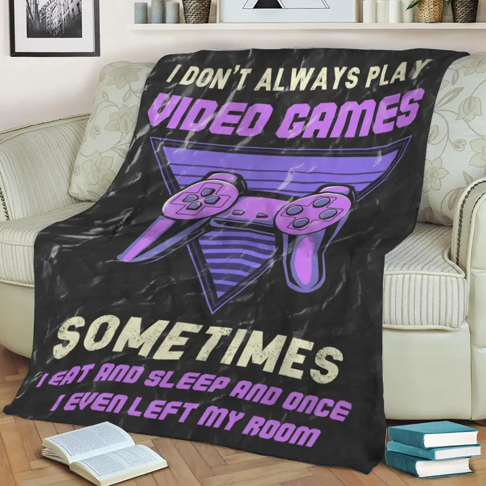 Videogames Gaming Gamer Fleece Throw Blanket Meaningful Gift For Halloween Christmas
