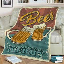 Vintage Beer Fleece Throw Blanket Meaningful Gift For Halloween Christmas