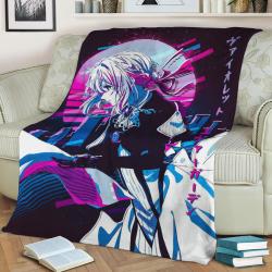 Violet Evergarden Fleece Throw Blanket Meaningful Gift For Halloween Christmas