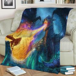 Vorkath Theoatrix Design Fleece Throw Blanket Meaningful Gift For Halloween Christmas
