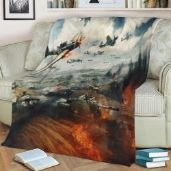 War Thunder Fleece Throw Blanket Meaningful Gift For Halloween Christmas