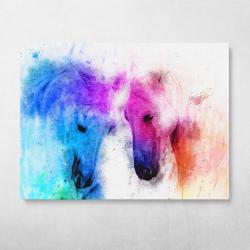 Watercolor Horses Wall Art Canvas Meaning Gift For Birthday Christmas