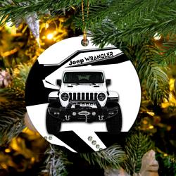 White Jeep Mica Ornament Perfect Gift For Holiday Perfect And Unique Gifts For Family On Christmas