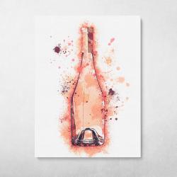 Wine Bottle Splatter Wall Art Canvas Meaning Gift For Birthday Christmas
