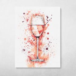 Wine Glass Splatter Wall Art Canvas Meaning Gift For Birthday Christmas