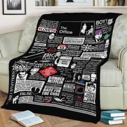 Wise Words From The Office Fleece Throw Blanket Meaningful Gift For Halloween Christmas