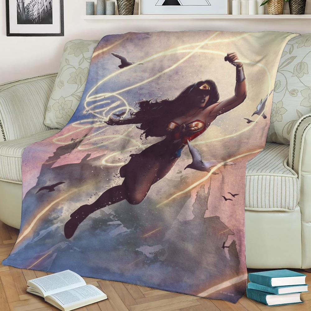 Wonder Woman Fleece Throw Blanket Meaningful Gift For Halloween Christmas
