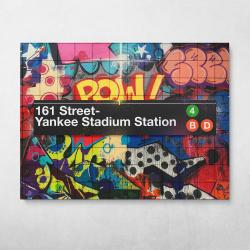 Subway Yankee Stadium Graffiti Wall Art Canvas Meaning Gift For Birthday Christmas