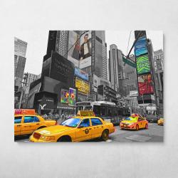 Yellow Cabs Wall Art Canvas Meaning Gift For Birthday Christmas Halloween