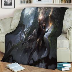Yennefer And Geralt Fleece Throw Blanket Meaningful Gift For Halloween Christmas