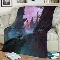 Yharnam 2 Fleece Throw Blanket Meaningful Gift For Halloween Christmas