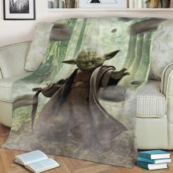 Yoda Fleece Throw Blanket Meaningful Gift For Halloween Christmas