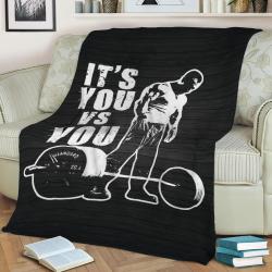 You Vs You Fleece Throw Blanket Meaningful Gift For Halloween Christmas