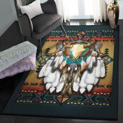 America Lovers Washable Area Rugs, Native American Bull GS CL Rug