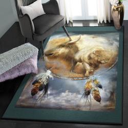 American Buffalo Modern Rugs, Native America White Buffalo GS 1305TP Rug