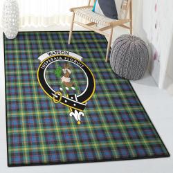 Ancient Large Area Rugs, Watson Ancient Tartan Clan Badge Rug