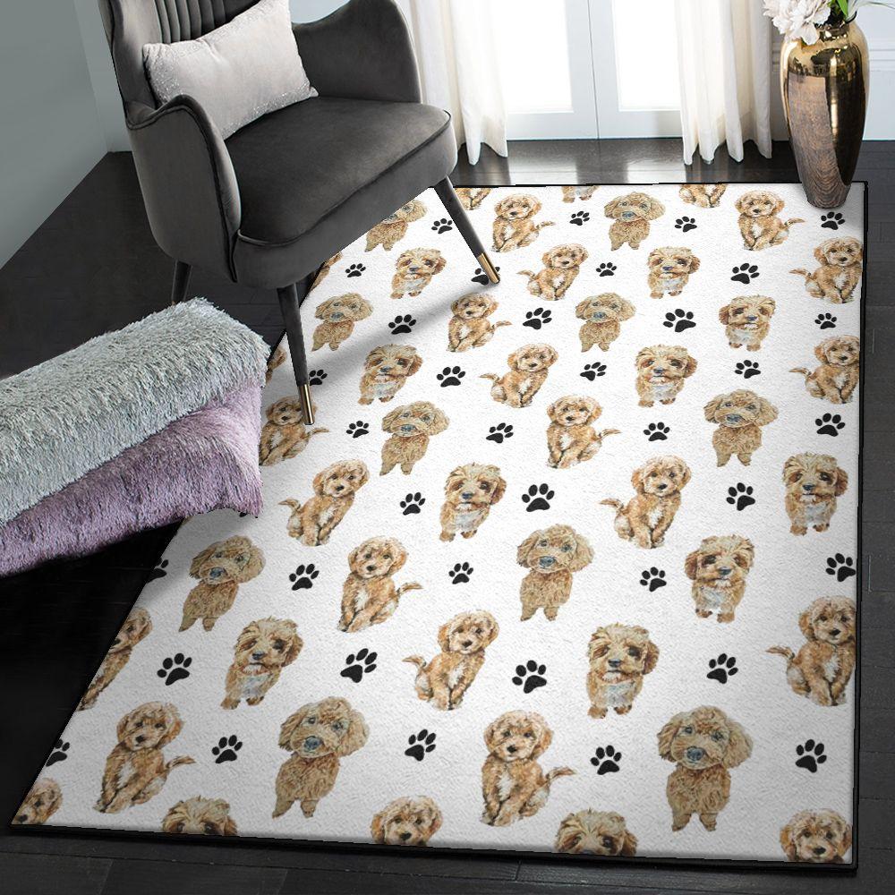 Animal Lovers Washable Area Rugs, Cavapoo Paw GS CL Rug