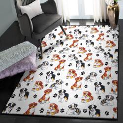 Australian Shepherd Puppy Modern Area Rugs, Australian Shepherd Rug