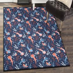 Axolotls Bedroom Rugs, Axolotl Blue Pattern Rug